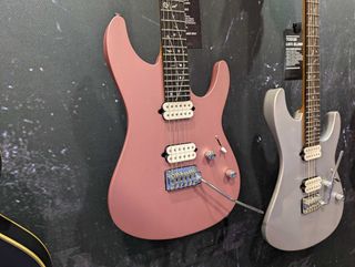 Two Ibanez TOD10 models on display at the 2024 NAMM show