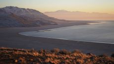 The Great Salt Lake at Antelope Island, Utah.