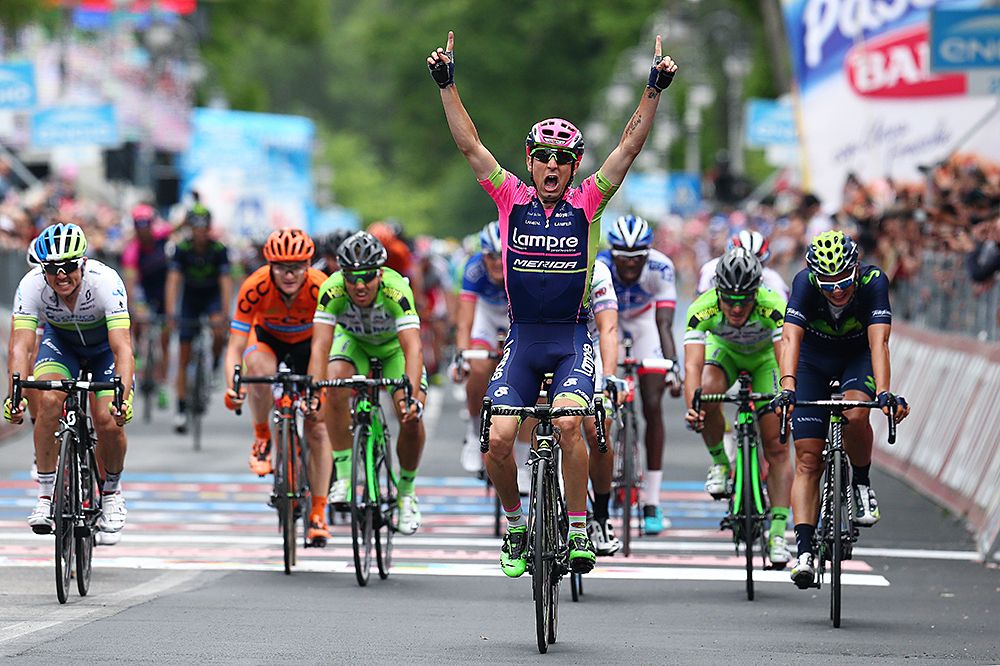 Diego Ulissi (Lampre-Merida) wins stage 7 at the Giro d'Italia
