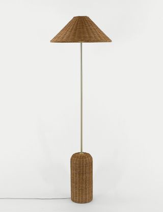 Lotus Rattan Floor Lamp