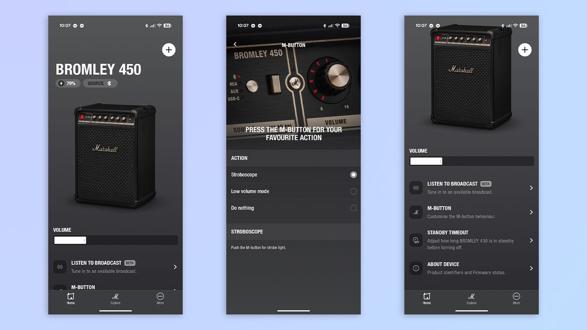 Marshall Bromley 450 app screenshots