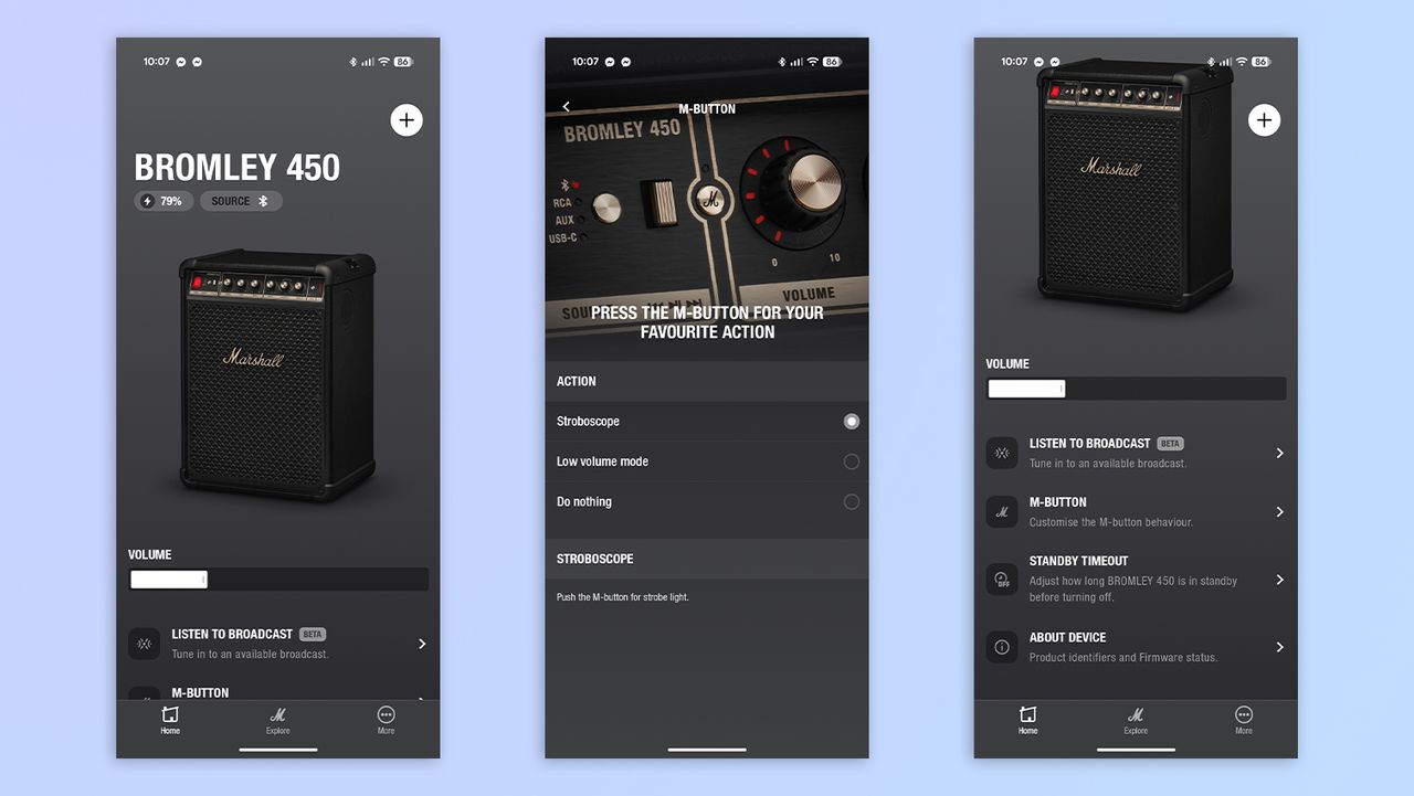 Marshall Bromley 450 app screenshots