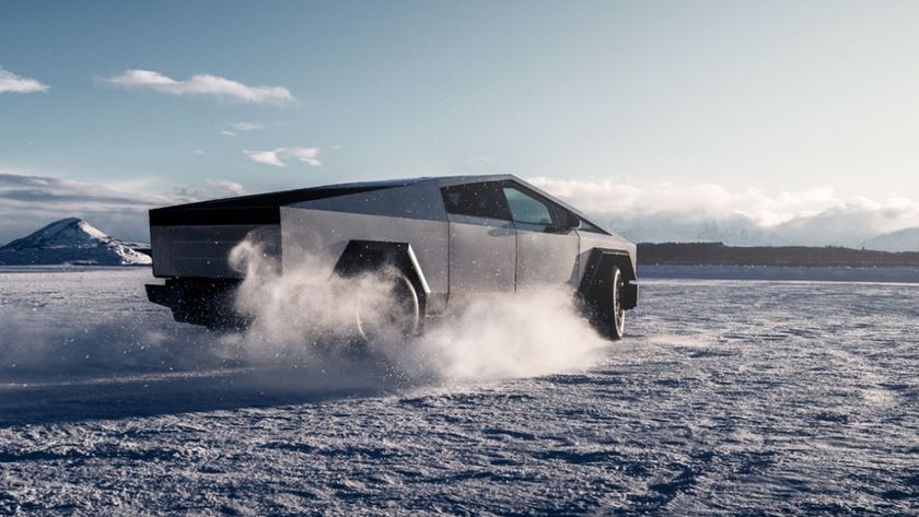 Tesla Cybetruck in snow