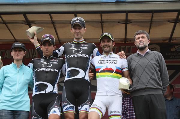 The elite men's podium