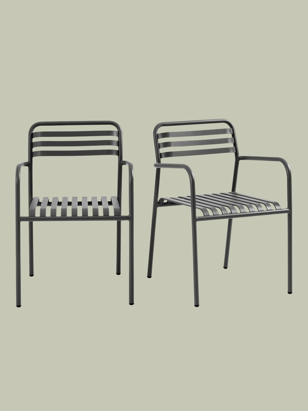 LA REDOUTE INTERIEURS, Set of 2 Manni Aluminium Garden Armchairs