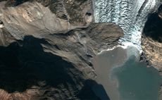 A massive landslide struck Alaska's Tyndall Glacier in 2015.