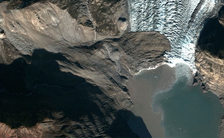 A massive landslide struck Alaska&#039;s Tyndall Glacier in 2015.