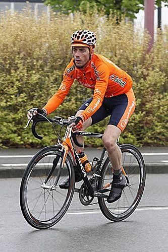 Benat Albizuri (Euskaltel) was one of the four men who animated the stage
