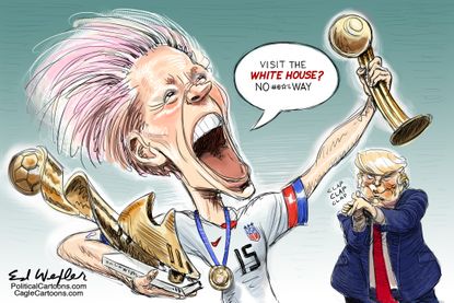 Political Cartoon U.S. Megan Rapinoe White House USWNT World Cup