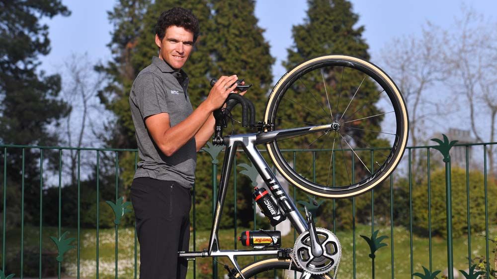 Greg Van Avermaet with his new bike