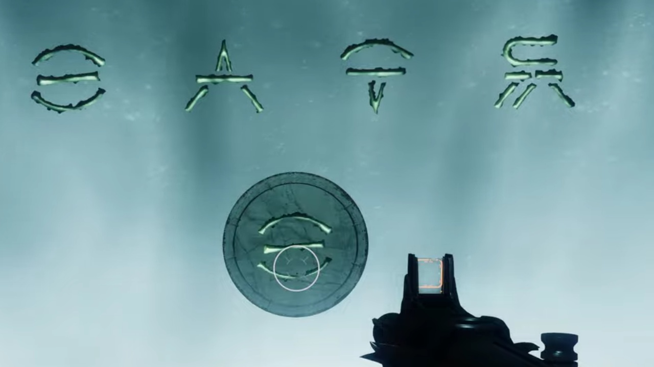 Destiny 2 hive symbols from the Derealize exotic mission.