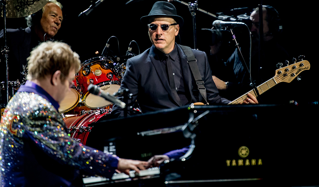 Matt Bissonette performs for Sir Elton John at Mediolanum Forum of Assago on December 4, 2014 in Milan, Italy.