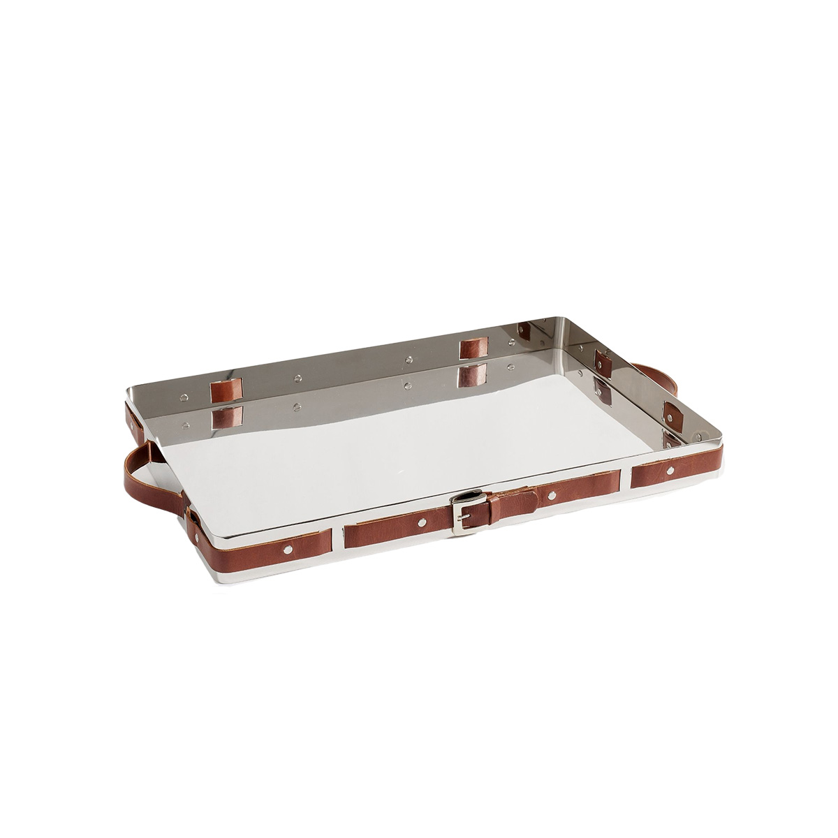 Pottery Barn, Leather Buckle Tray
