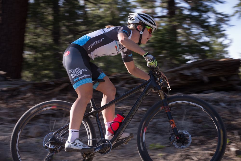 Chloe Woodruff was solo by the fourth lap. The Prescott, Arizona resident makes a full schedule of national and World Cup races.