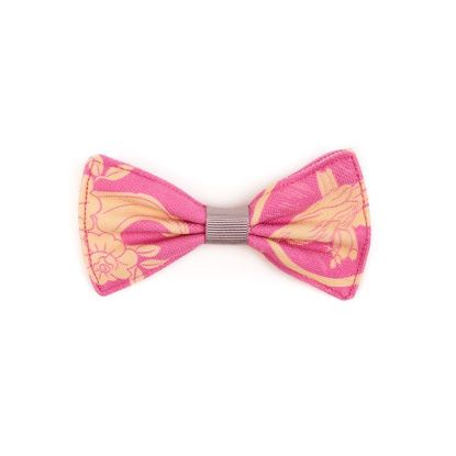 YELLOW PARROT AND CAT PRINT PET BOW TIE