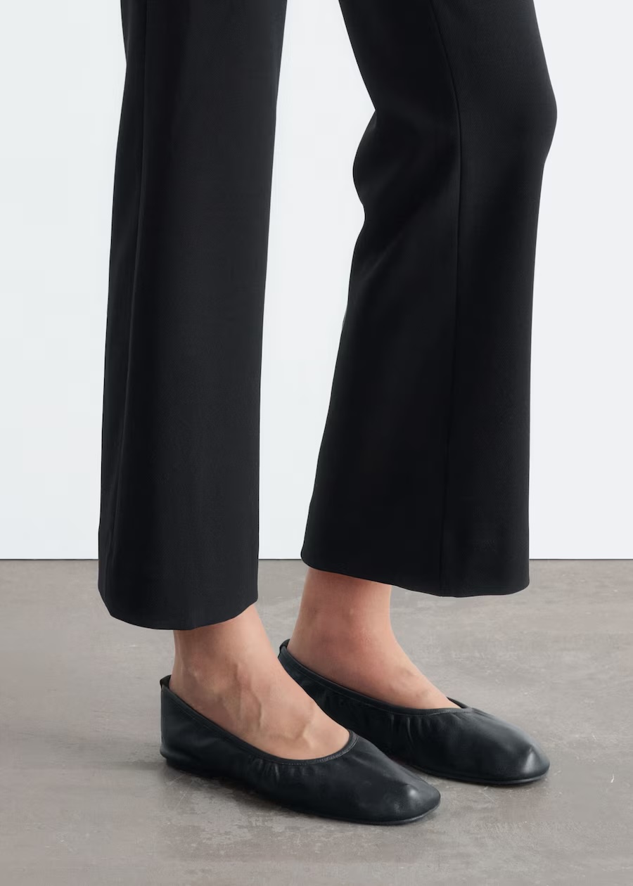 &amp;amp; Other Stories, Leather Ballet Flats - Orange