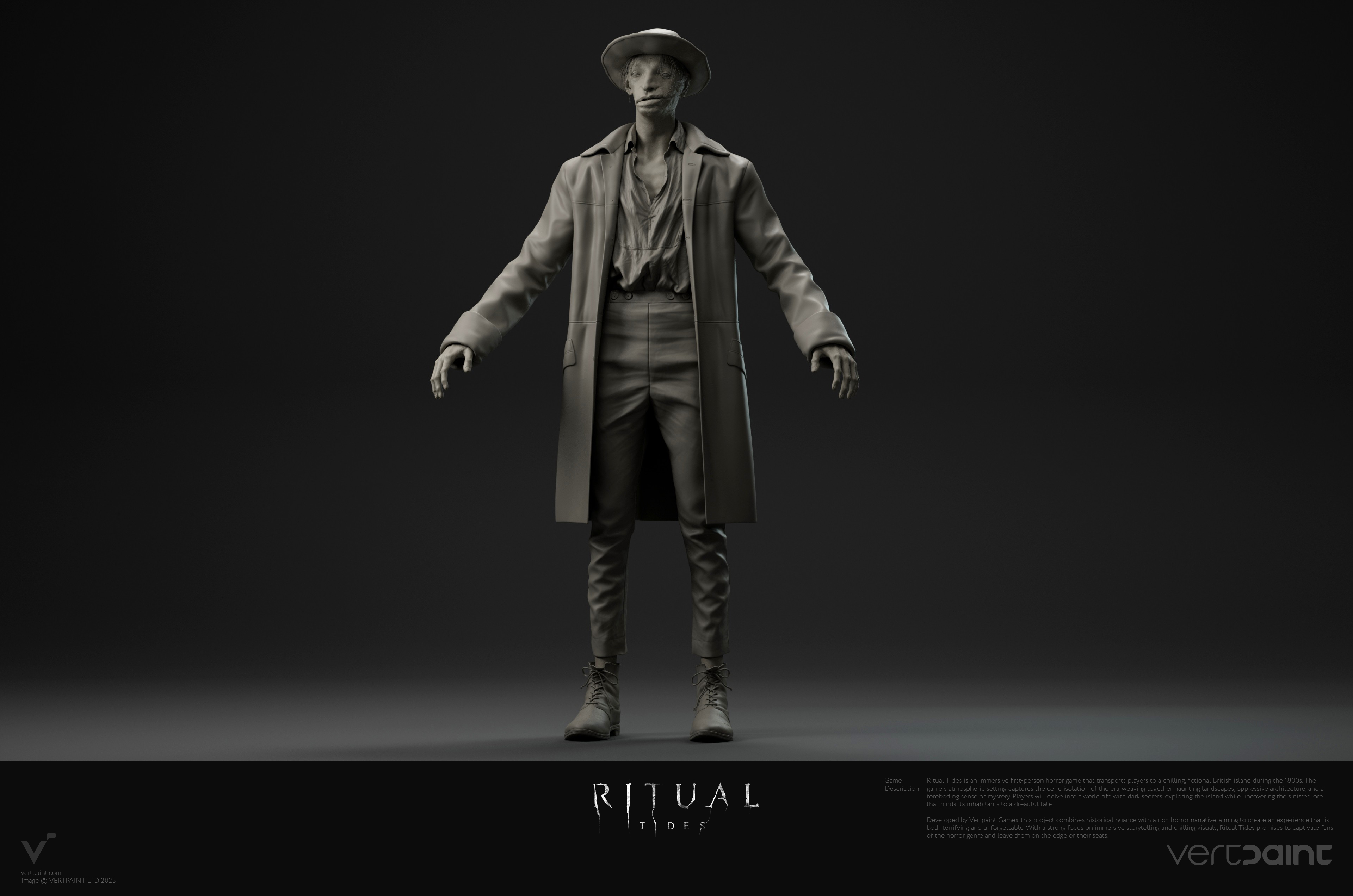 Concept art from Unreal Engine 5 horror game Rital Tides 