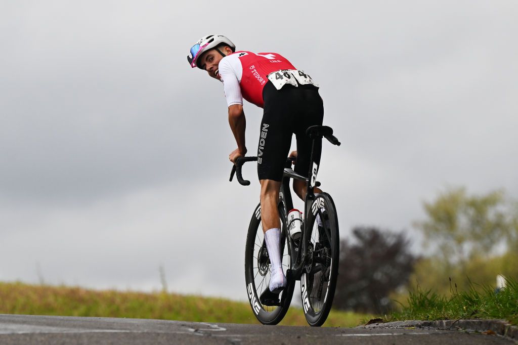 ZURICH SWITZERLAND SEPTEMBER 27 Jan Christen of Team Switzerland competes during the 97th UCI Cycling World Championships Zurich 2024 Mens U23 Road Race a 1736km one day race from Uster to Zurich on September 27 2024 in Zurich Switzerland Photo by Tim de WaeleGetty Images