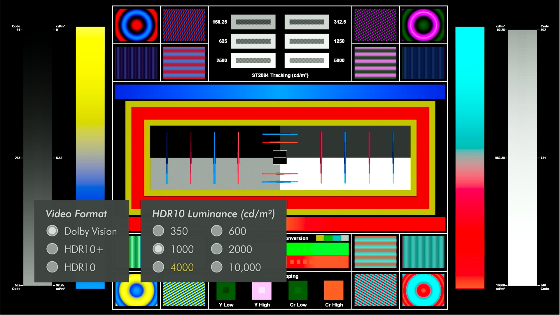 Video test pattern from Spears & Munsil test Blu-ray