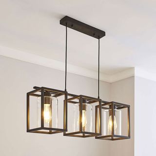room with light bronze dinner ceiling fitting