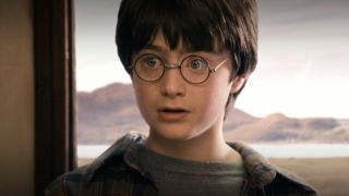 Daniel Radcliffe looking surprised in Harry Potter and the Sorcerer's Stone