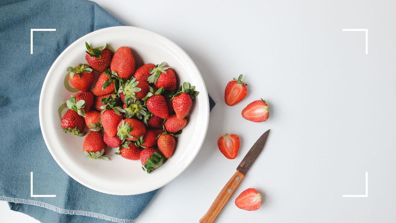 Strawberries on plate