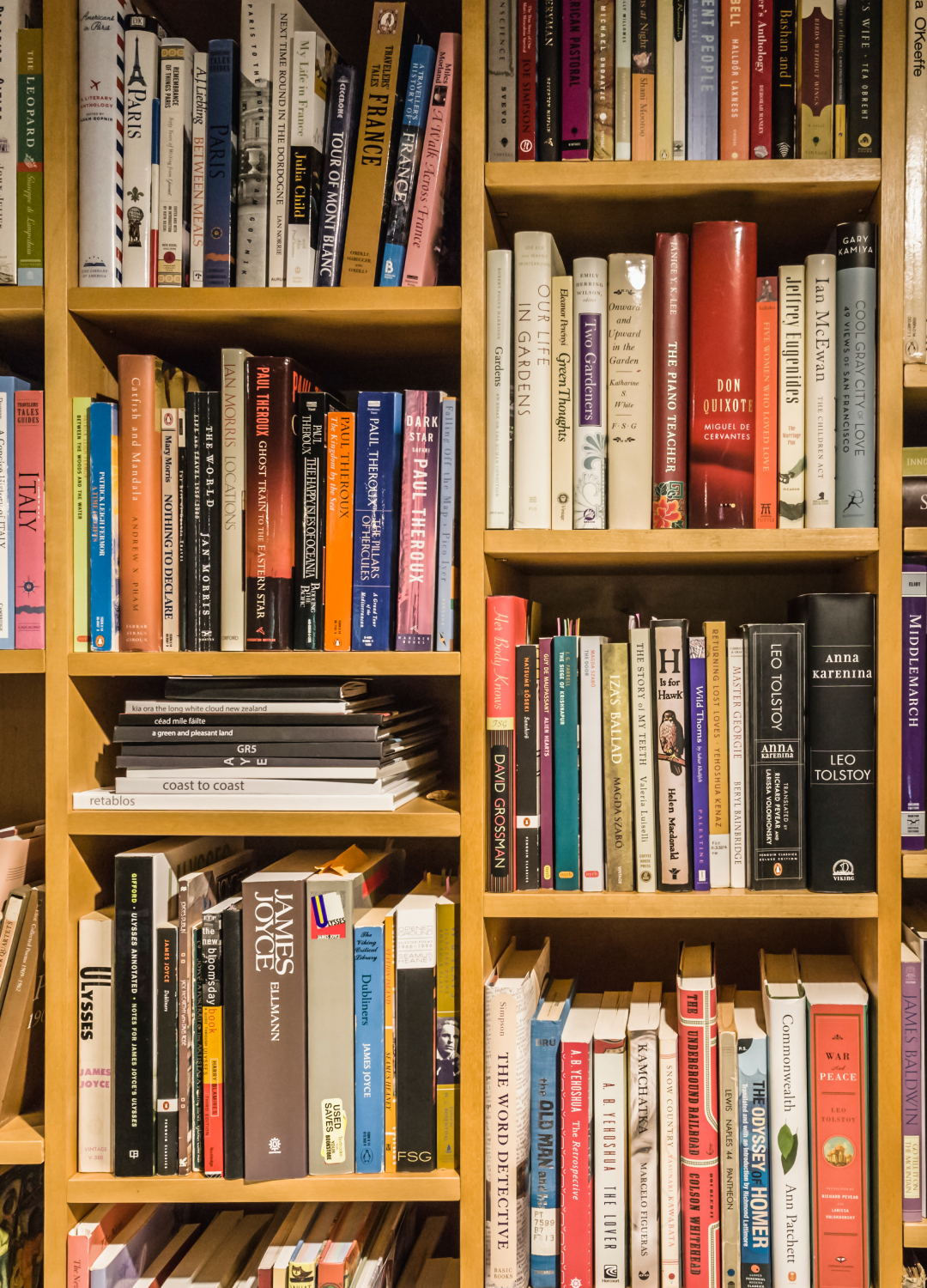 Books in a library