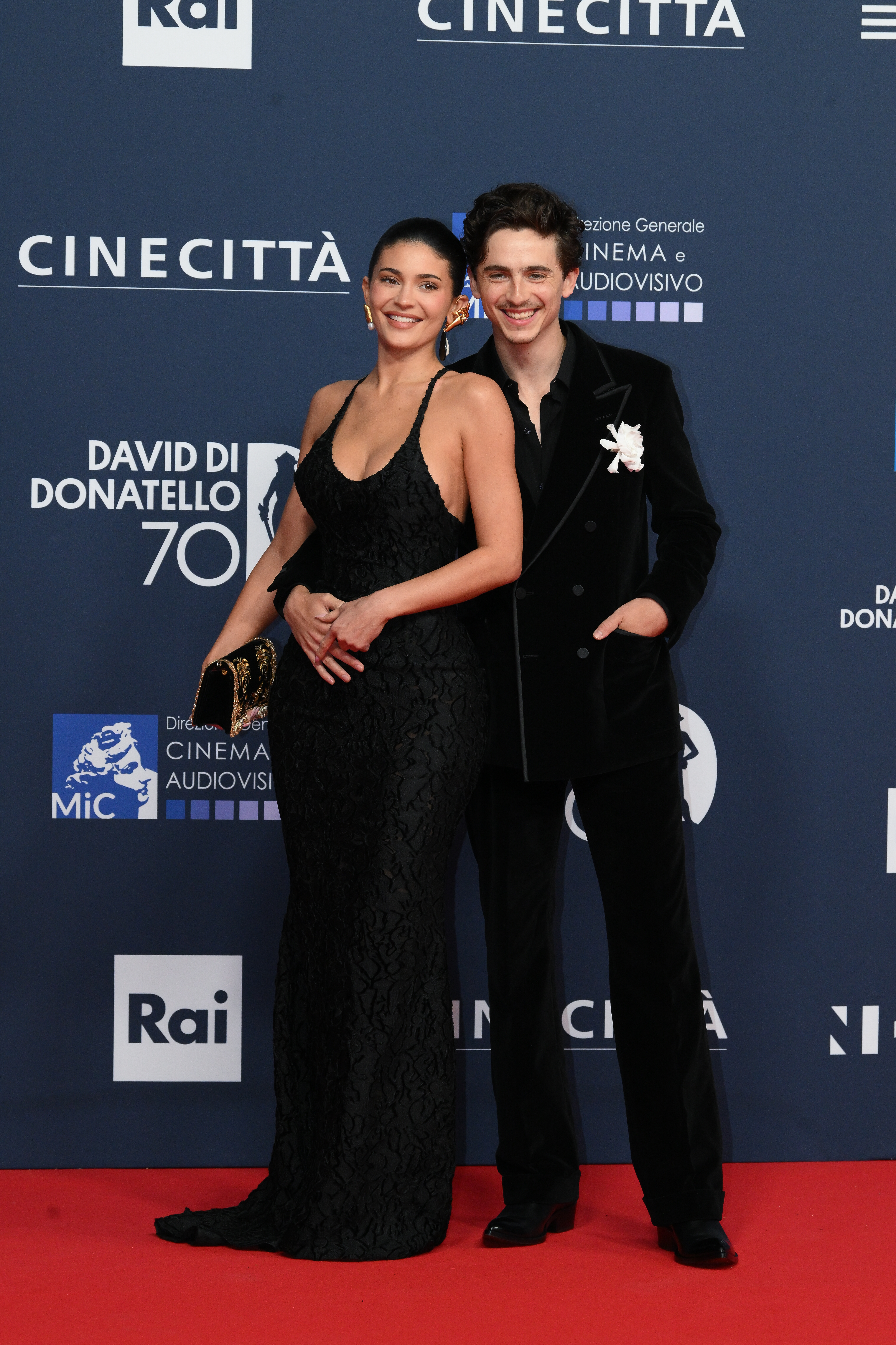 Kylie Jenner and Timothee Chalamet at an Italy award ceremony