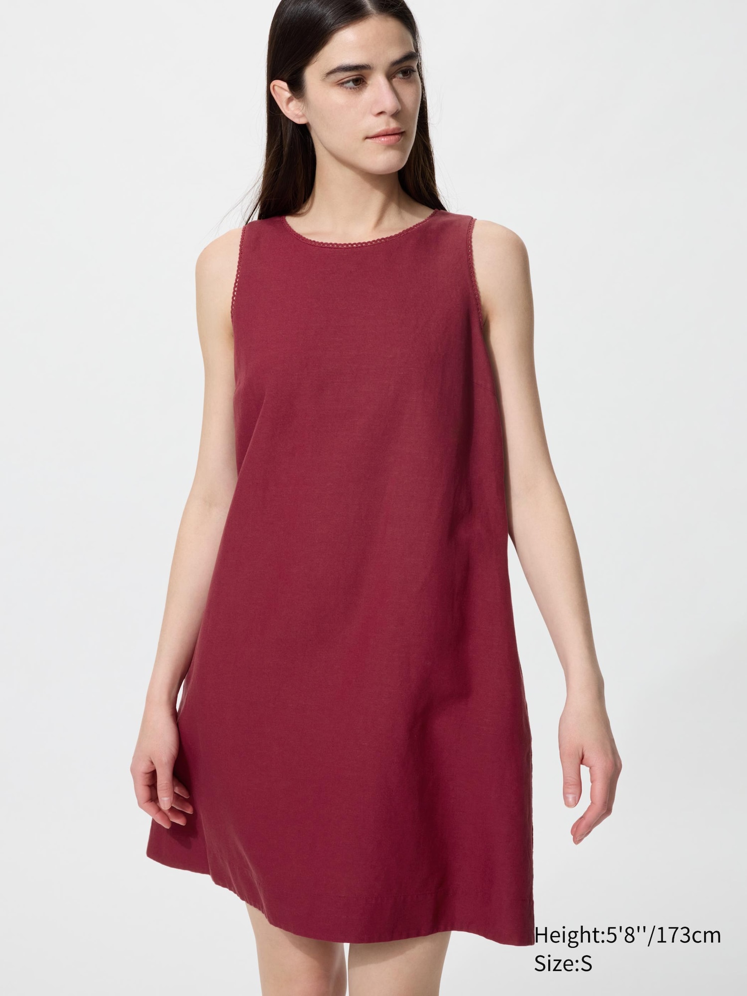 Linen Blend Mini Dress (sleeveless)
