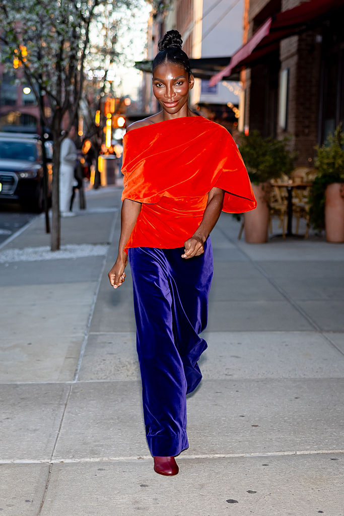 Michaela Coel is seen in Tribeca on April 11, 2026 in New York City