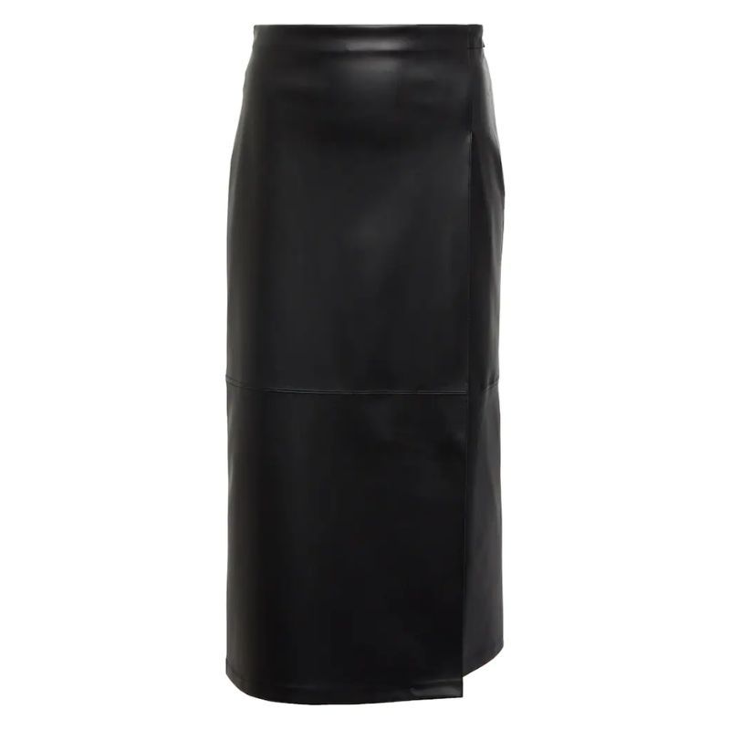 leather midi skirt