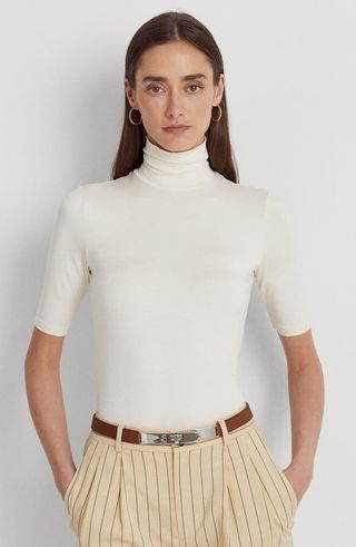 Jersey Turtleneck Top