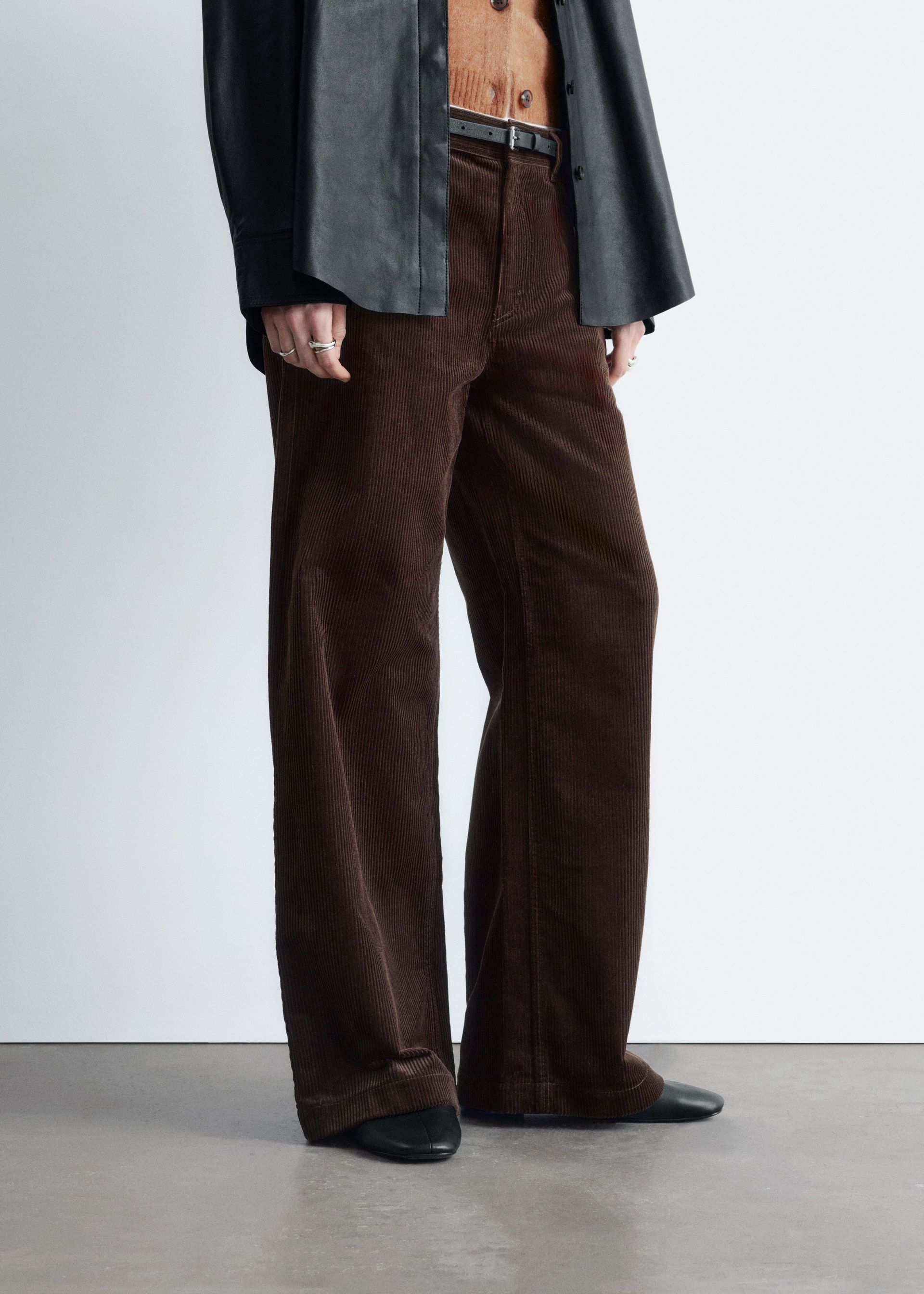 Wide-Leg Corduroy Trousers