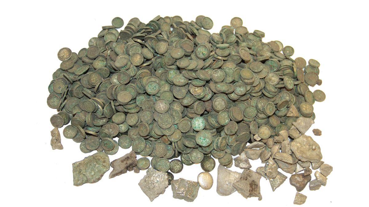 Na polskim polu kukurydzy odkryto 6500 średniowiecznych monet i rzadkich złotych pierścieni