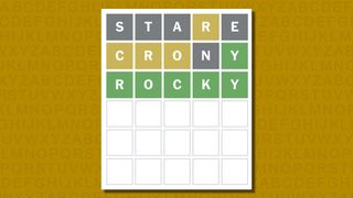 Wordle answer 828 on a yellow background