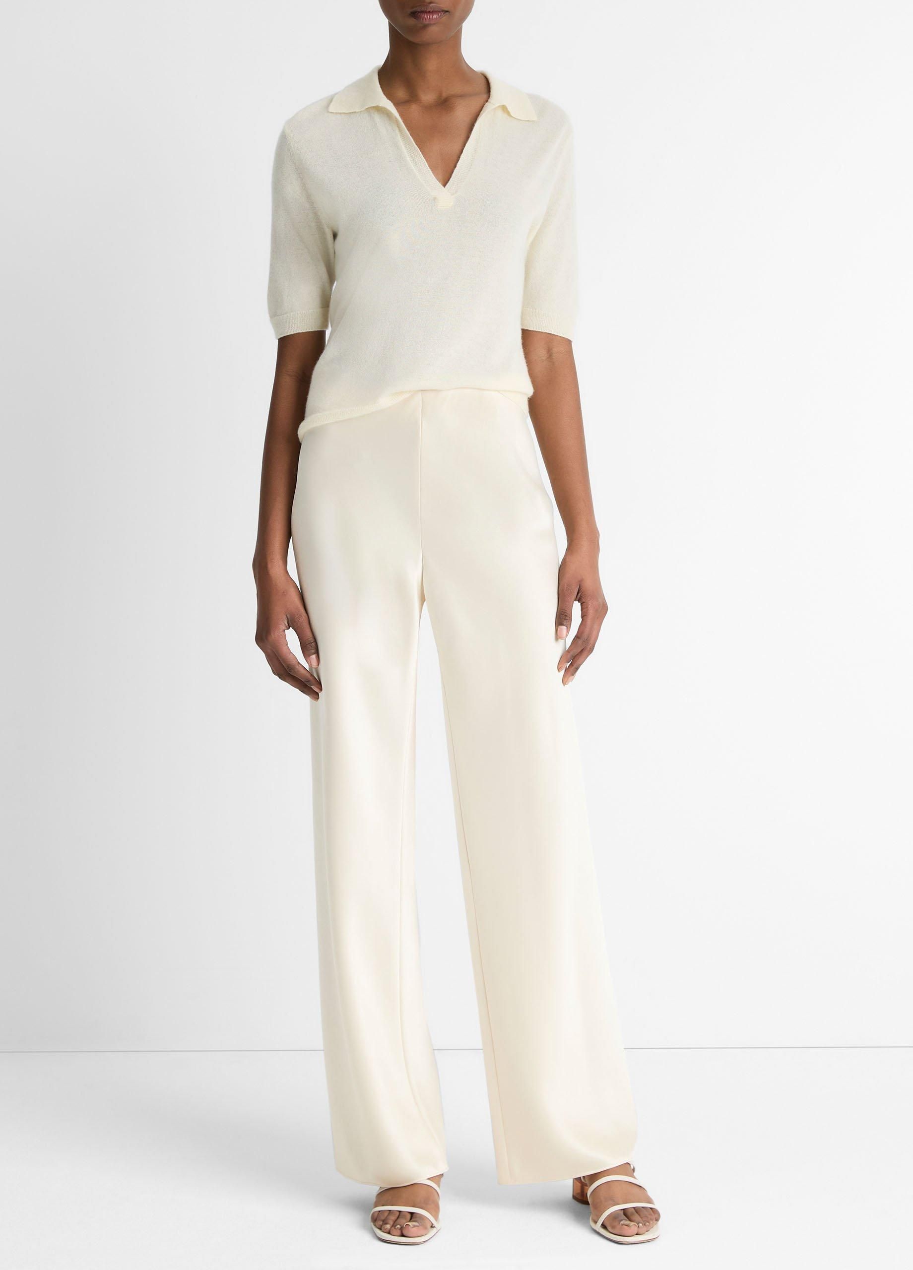 Vince Colette High-Rise Fluid Satin Bias Pant