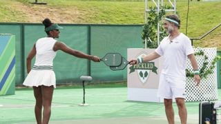 Kelly Rowland and Murray Bartlett play pickleball on Pickled
