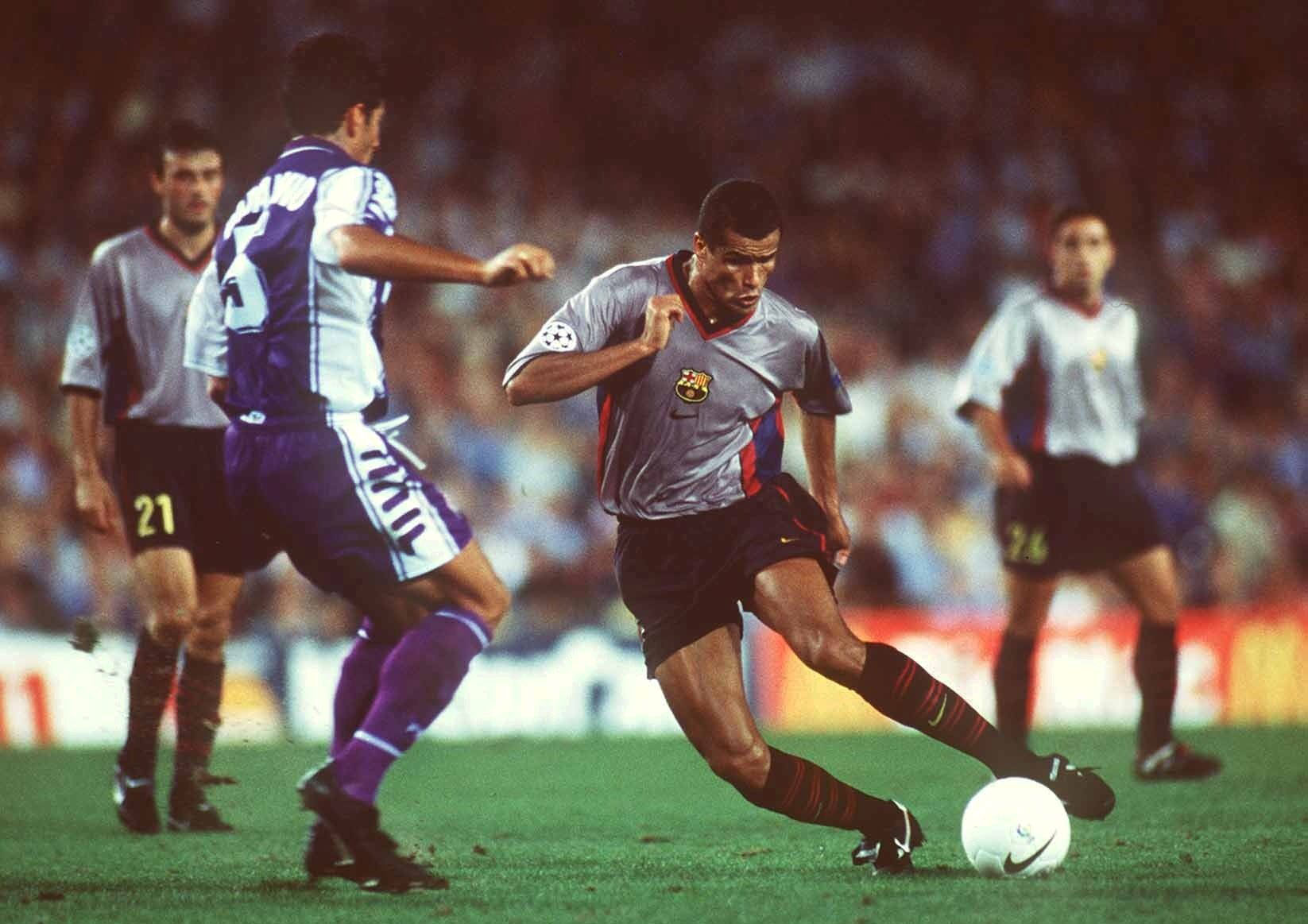 Rivaldo in action against Fiorentina in the Champions League in 1999.