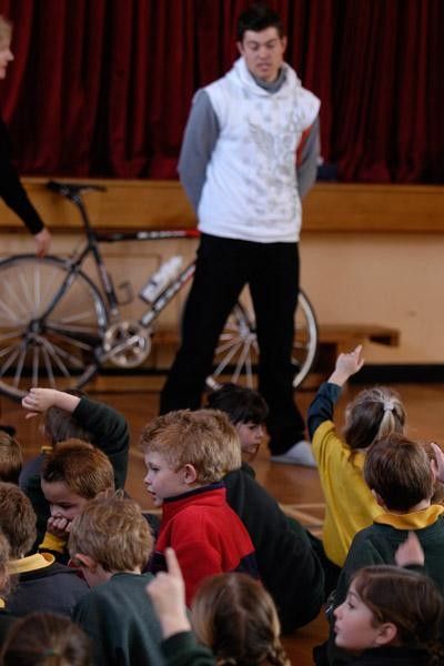 Matt Gilbert answers questions from school children about cycling and racing.