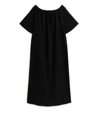 Off-Shoulder Maxi Dress - Black - Arket Gb