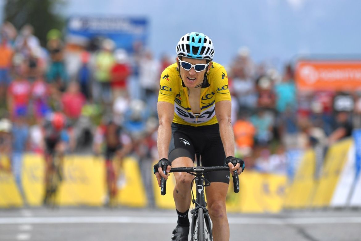 Geraint Thomas survived punctures and attacks to win the Criterium du Dauphine