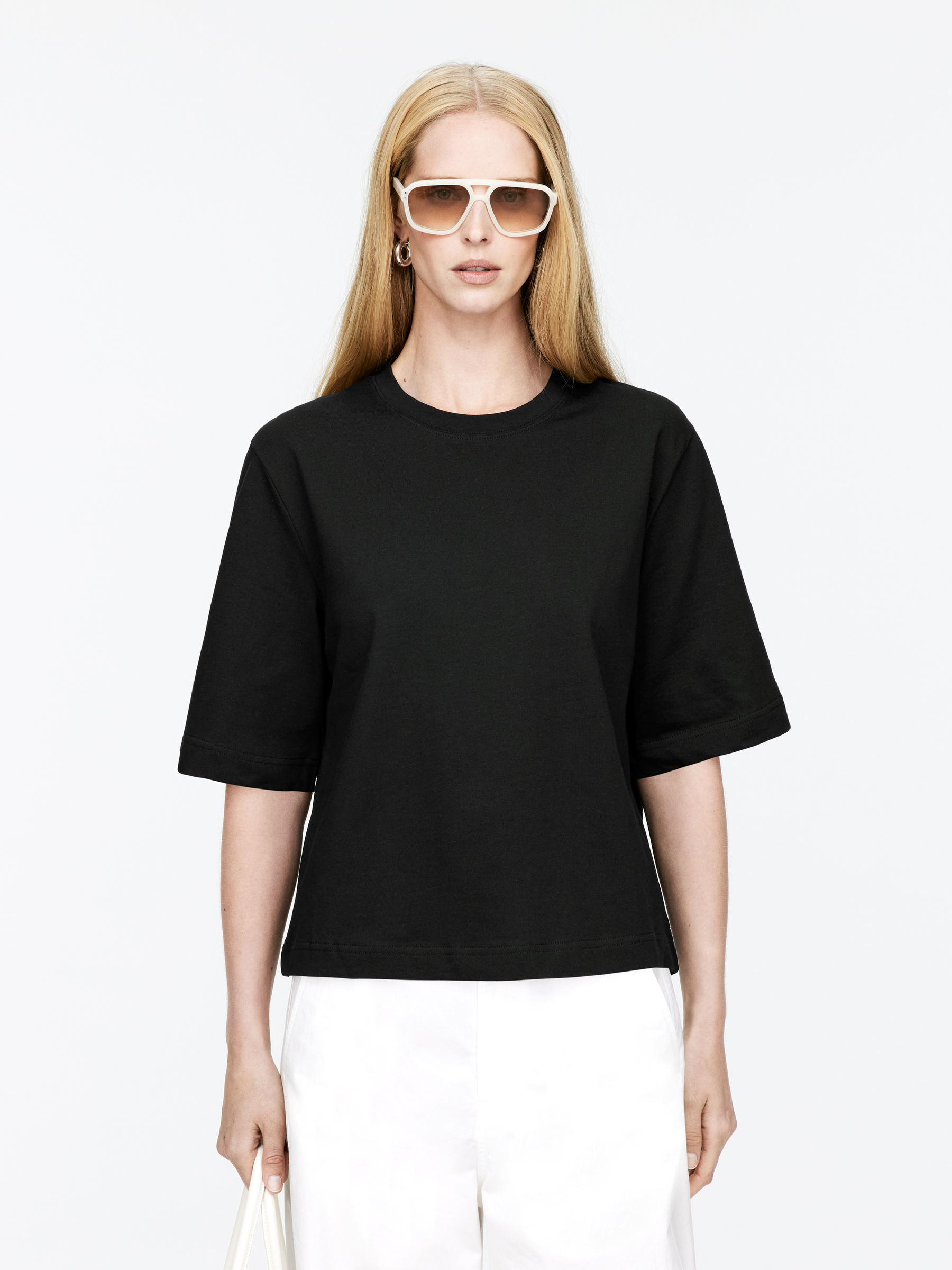 Alba Heavyweight T-Shirt – Black – Women – Arket Gb
