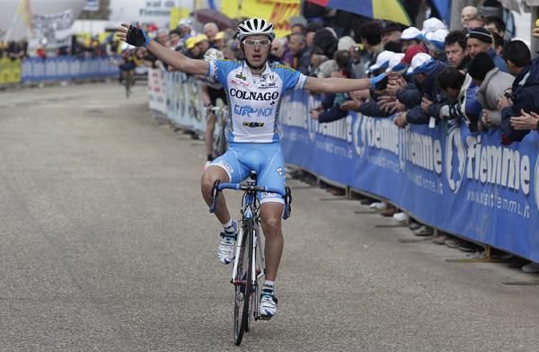 Domenico Pozzovivo (Colnago - CSF Inox) celebrates his Giro del Trentino stage win