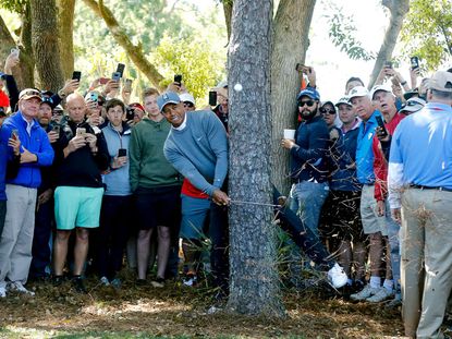 Tiger Woods Hits Ridiculous Escape Shot At Valspar Championship