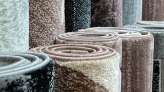 Rolled-up rugs