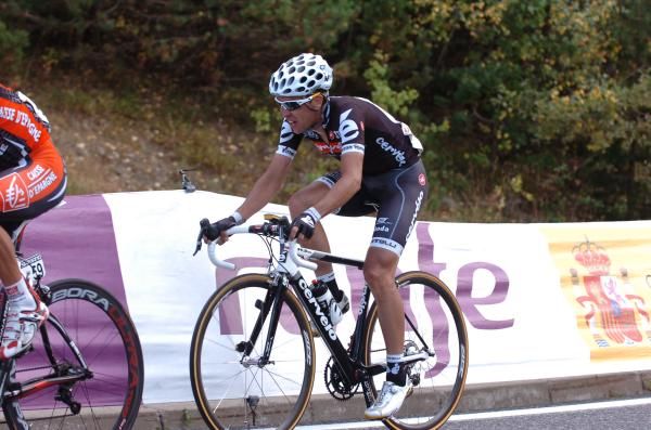 Carlos Sastre (Cervelo) on the final climb.