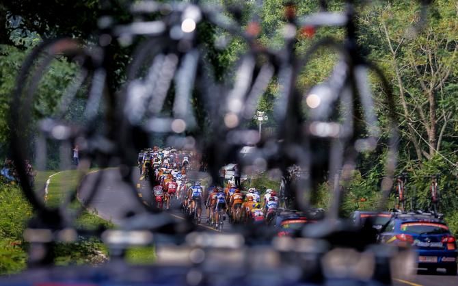 The peloton on stage 4