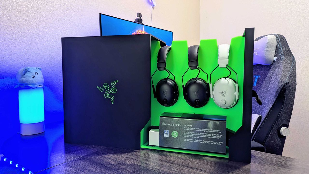 Image of the Razer BlackShark V3 Pro wireless gaming headset.