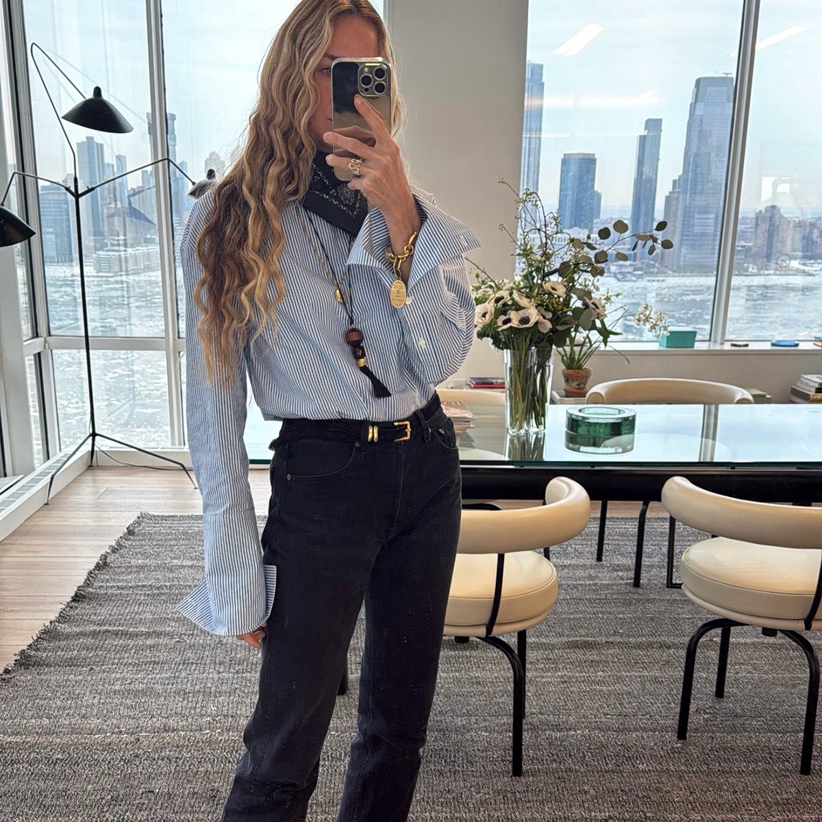 Olympia Gayot wearing a J.Crew bandana