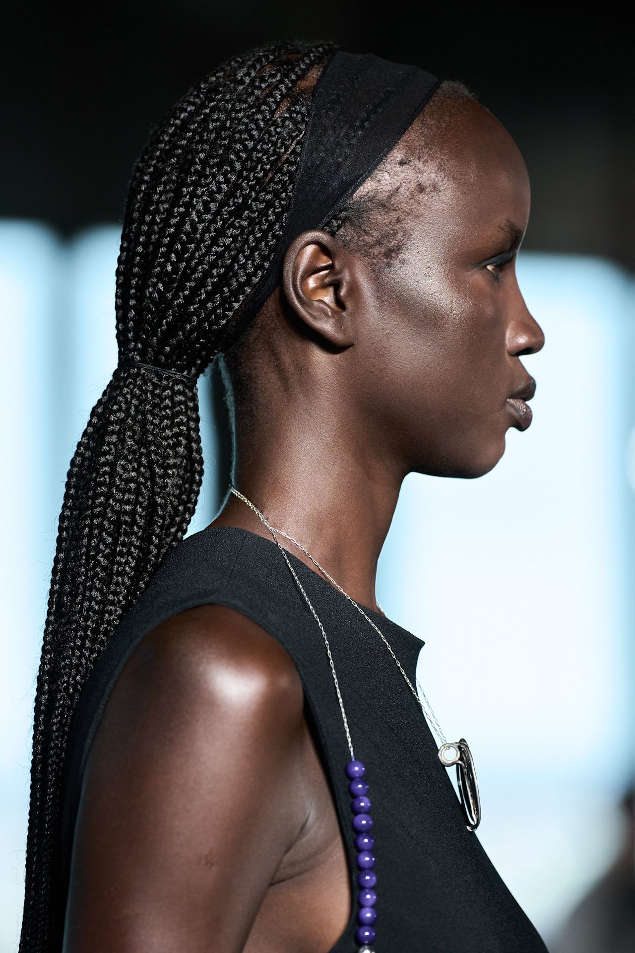 Low ponytail at Rachel Comey.